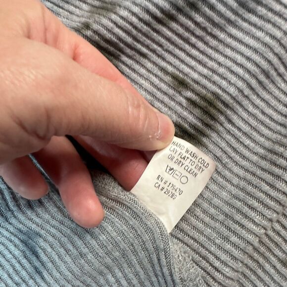 Sen Collection Tie Dye Ribbed Duster Cardigan Gray Green Size 2 Made in USA - Picture 5 of 6